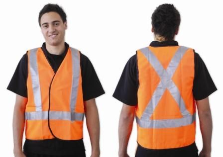 Extra Large Orange Day & Night Use Safety Vest | Ablefix